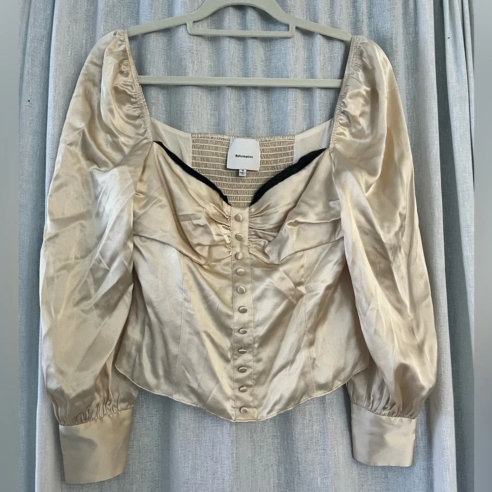Reformation Chiara Silk Blouse